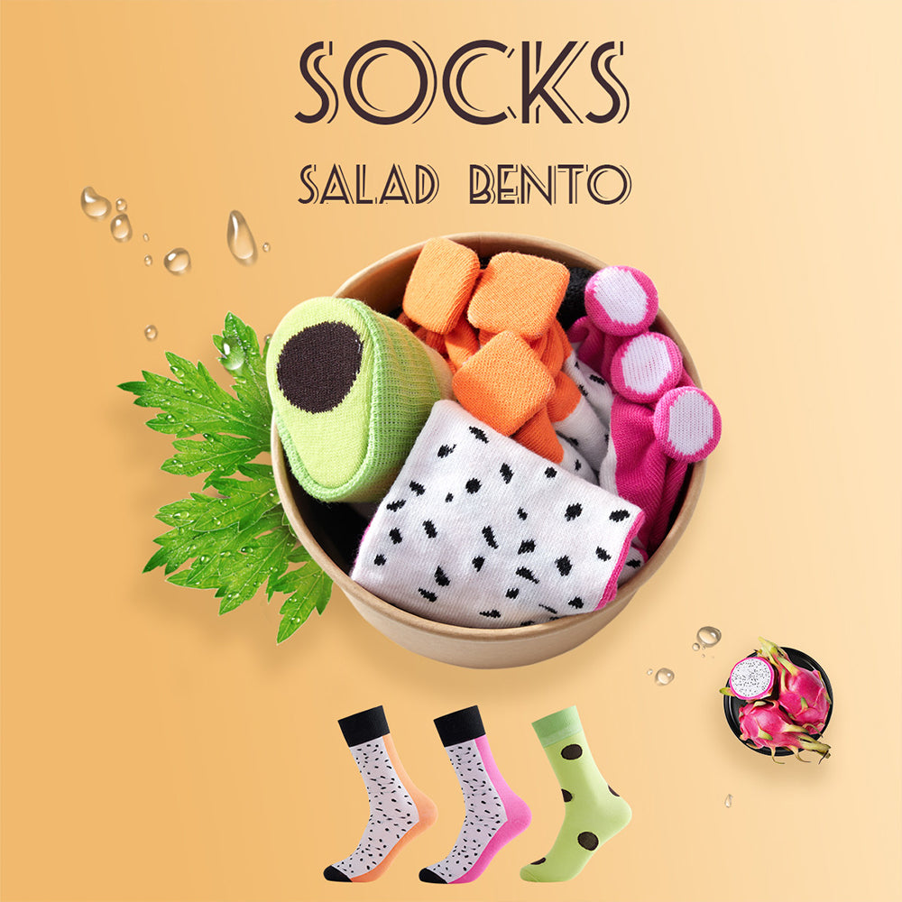Salad Gift Box Socks 3 Pairs