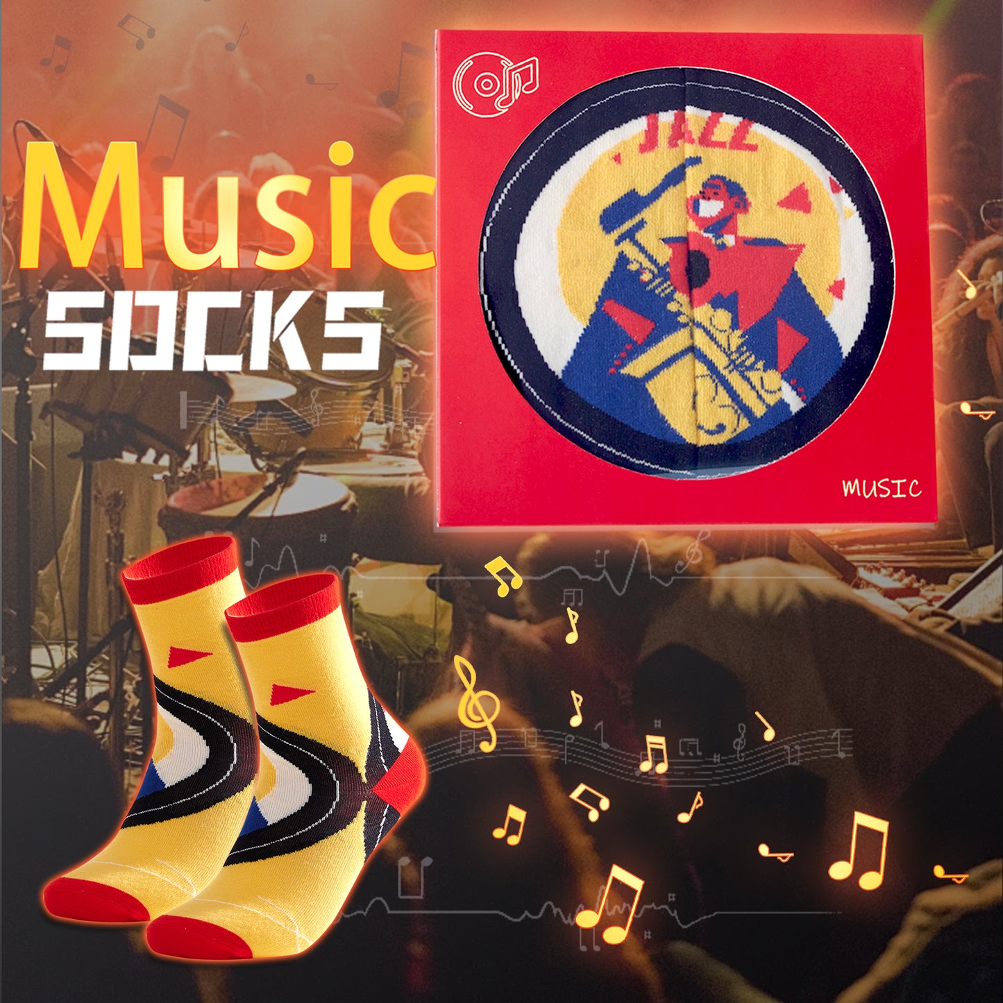 CD Record Gift Box Tide Socks