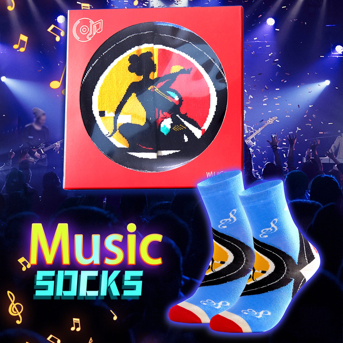 CD Record Gift Box Tide Socks